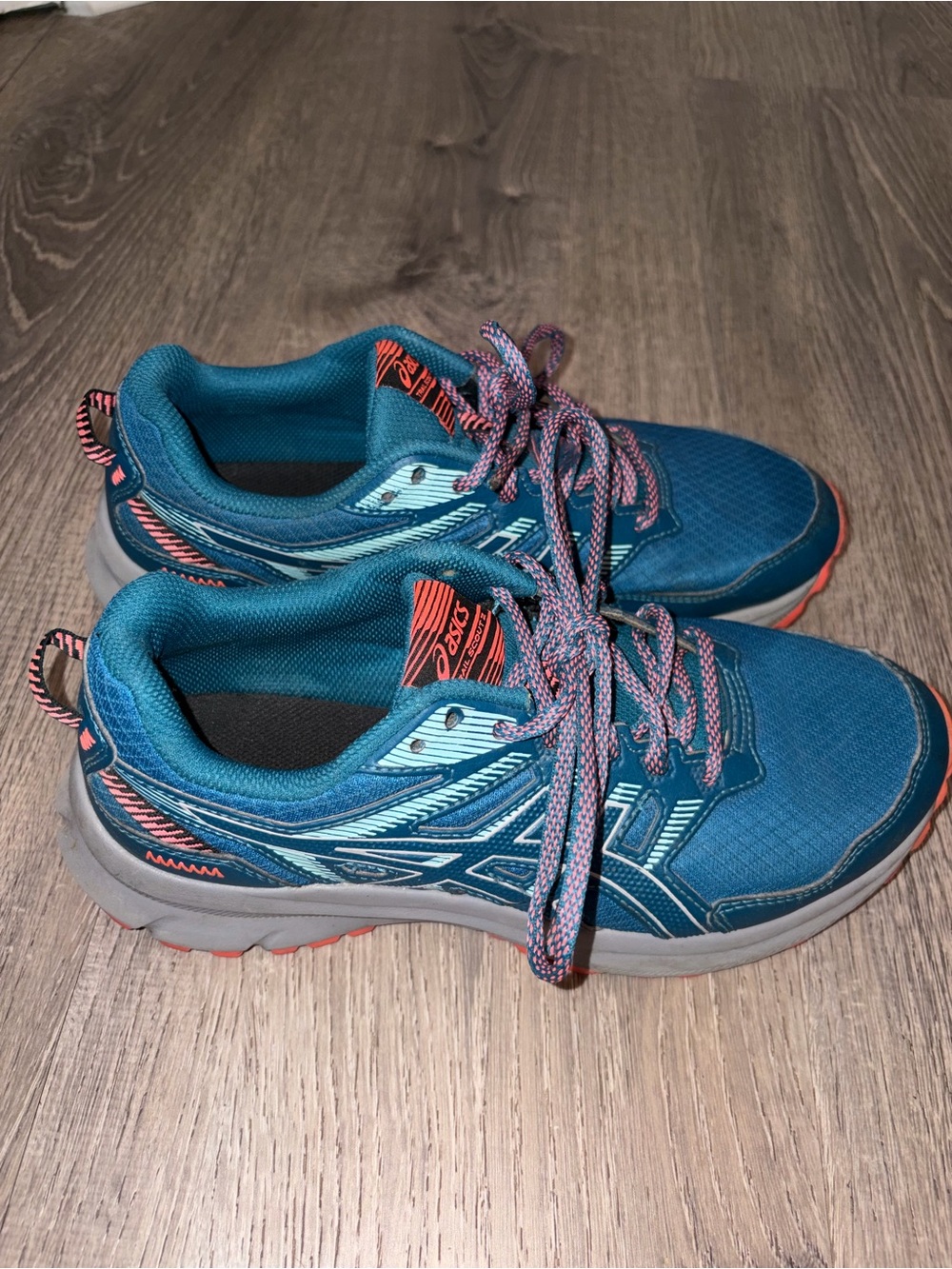 ASICS W Trail Scout 2 Sneaker Blue/Pink/Gray LaceUp US 8 EU 39.5 1012B039 hiking